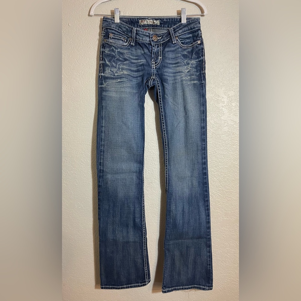 Women’s BKE Stella Dark Denim Flare Jeans 26x351/2